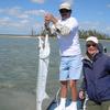 Donna & I with a 25LB Barracuda caught in the Marls